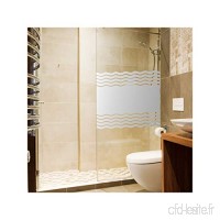 Film autocollant brise-vue pour cabine de douche vagues dépoli occultant pour fenêtre de salle de bain  Film plastique spécial  60 x 50 cm - B00YYXP39W